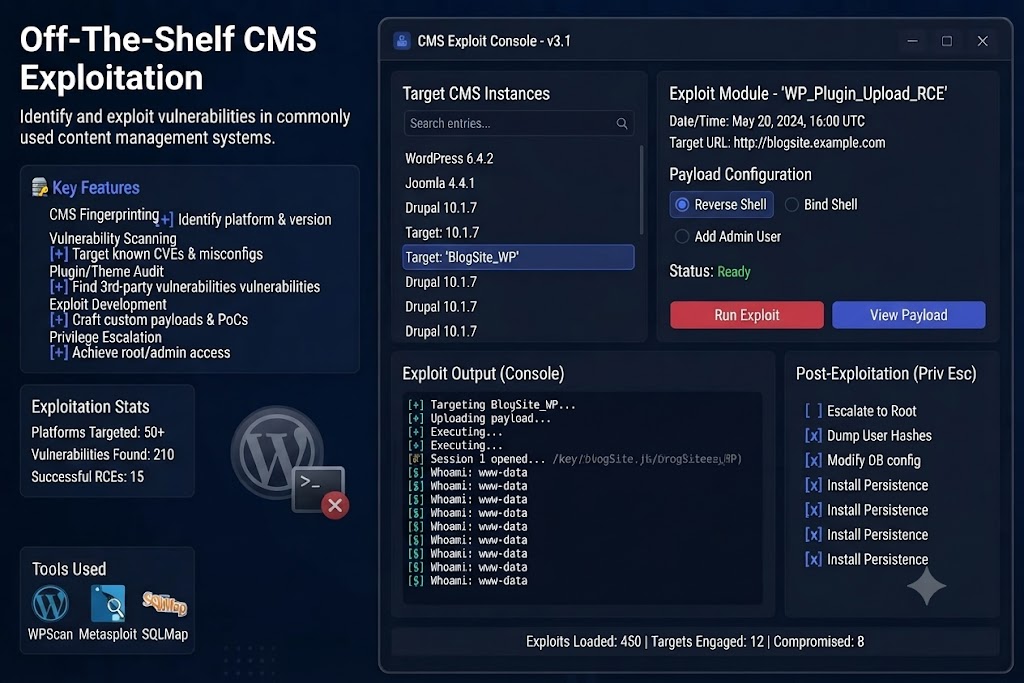 Off-The-Shelf CMS Exploitation